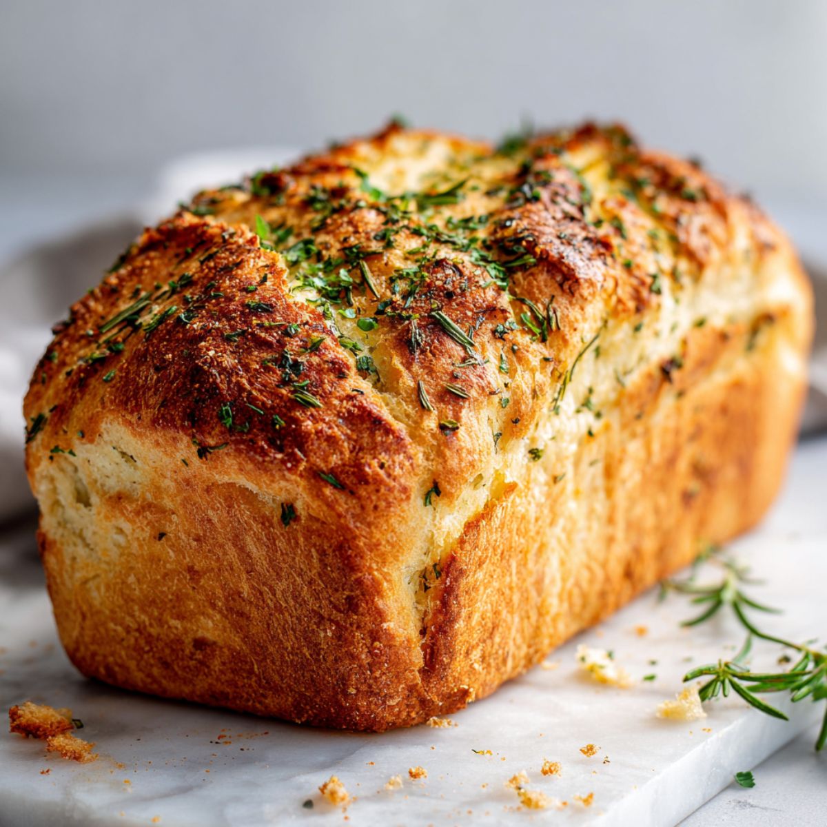 Effortless Aroma: Overnight Rest for Amazing Garlic Herb Bread